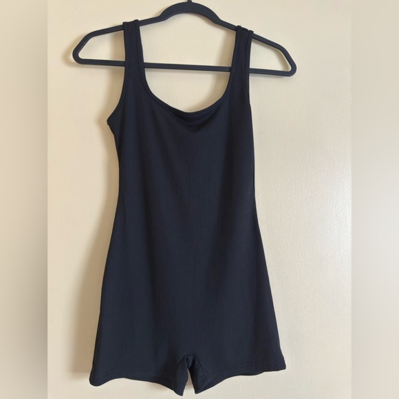 SHEIN Pants - Black Ribbed Sleeveless Romper